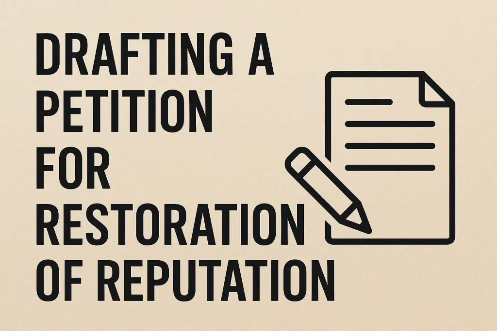 تنظیم لایحه اعاده حیثیت