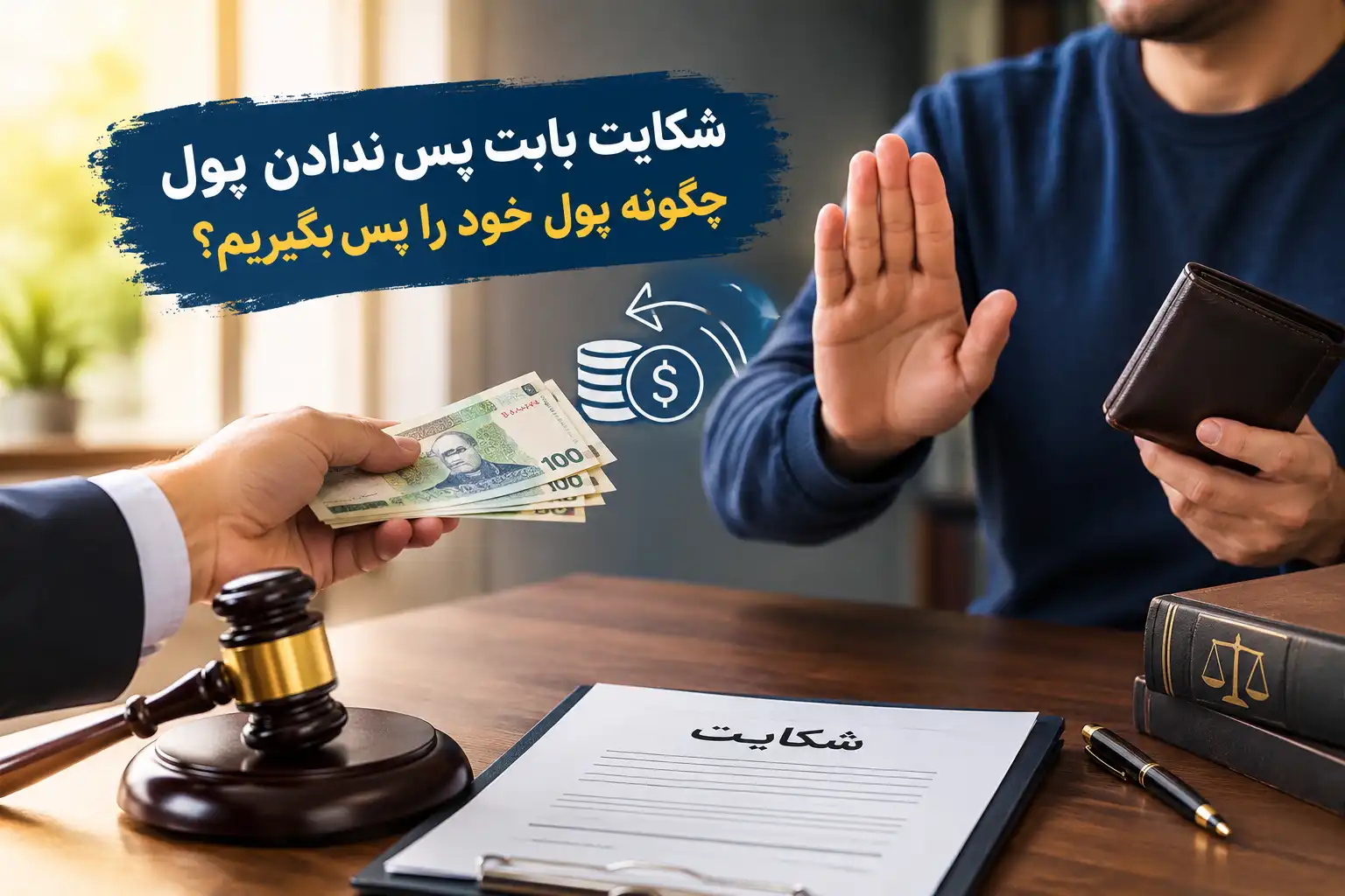 شکایت بابت پس ندادن پول